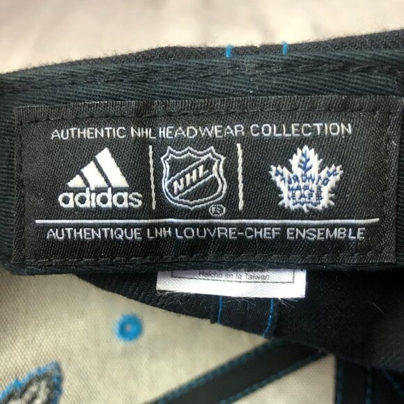 Authentic Adidas & NHL Toronto Maple Leafs Black & Blue Snapback Baseball Hat - Picture 8 of 10